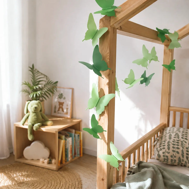 Guirlande Papillons 3D Verts