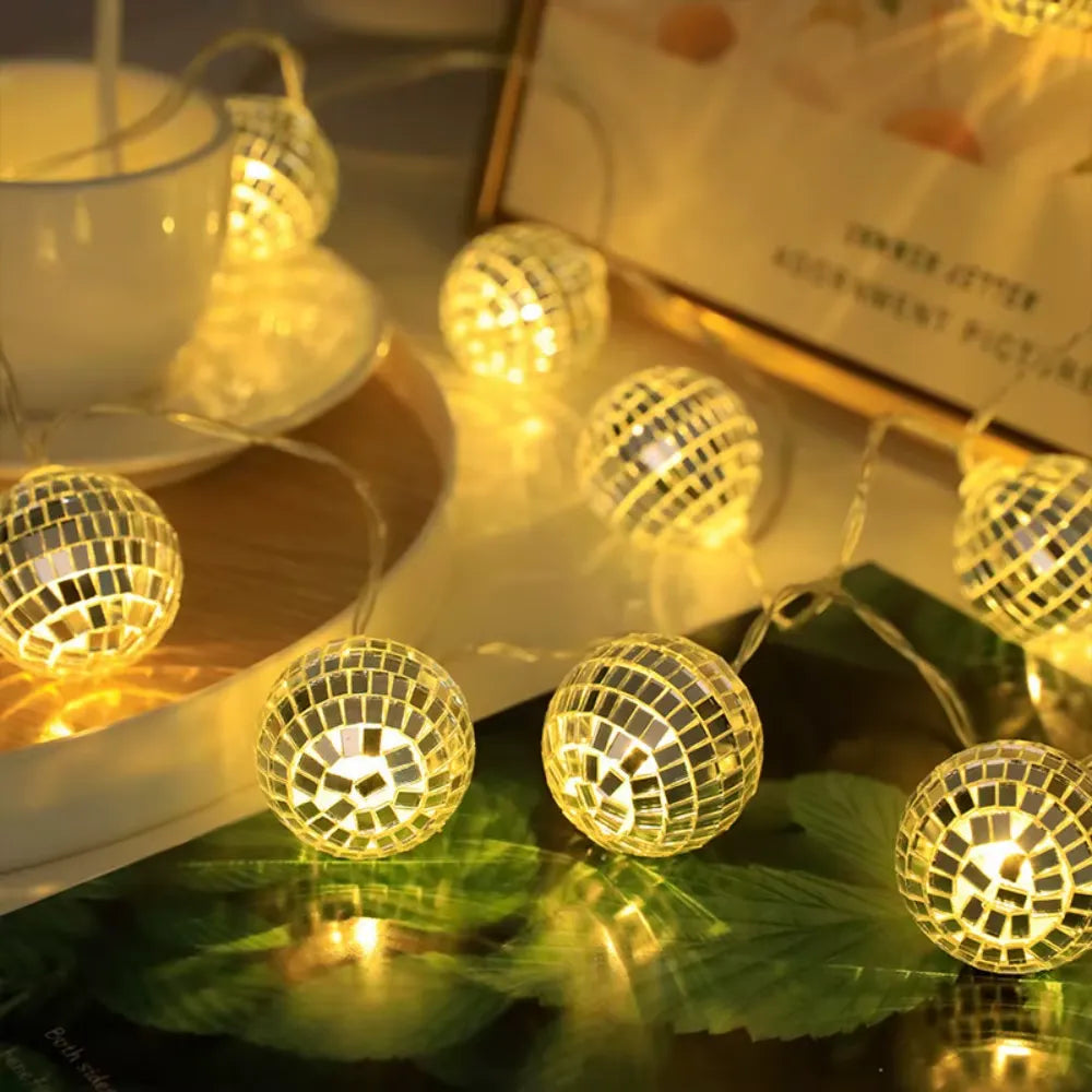 Guirlande de Boules Disco Brillant