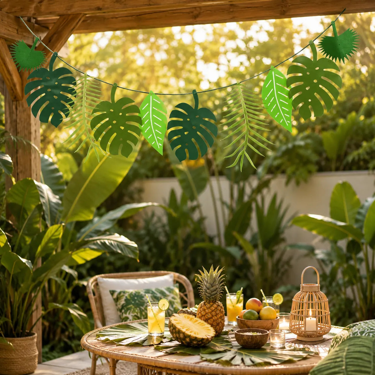 Guirlande de Feuilles Tropicales 