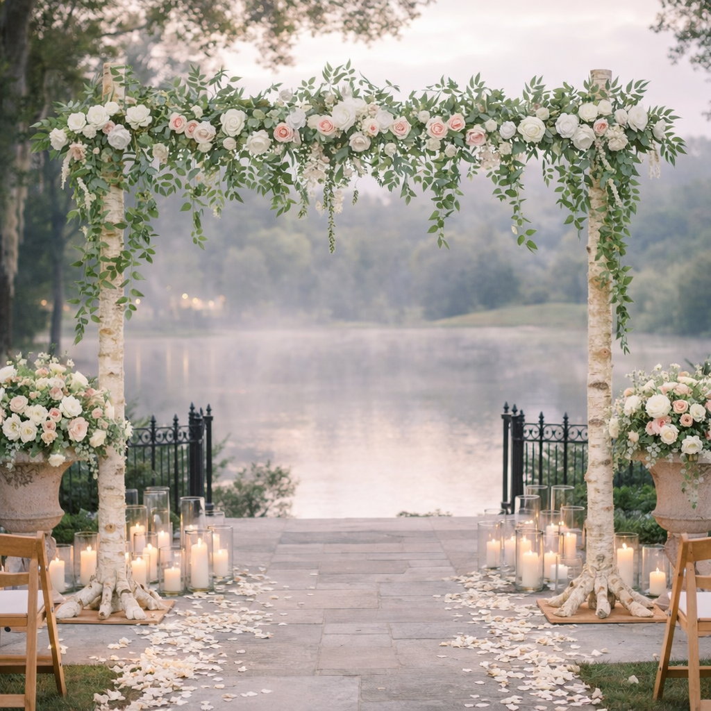 Guirlande de Fleurs Artificielles Arche Mariage 