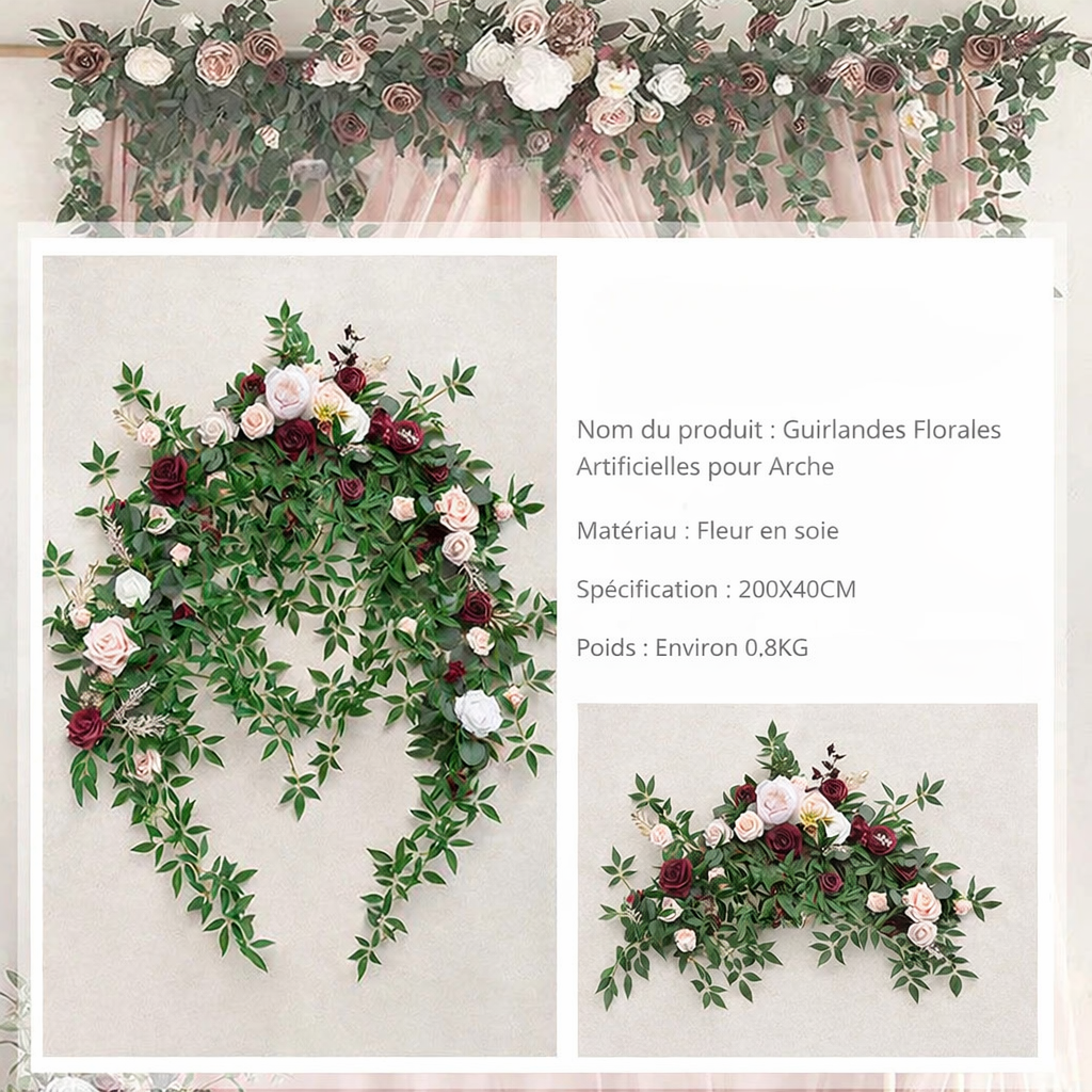 Guirlande de Fleurs Bleues Pour Arche Dimensions