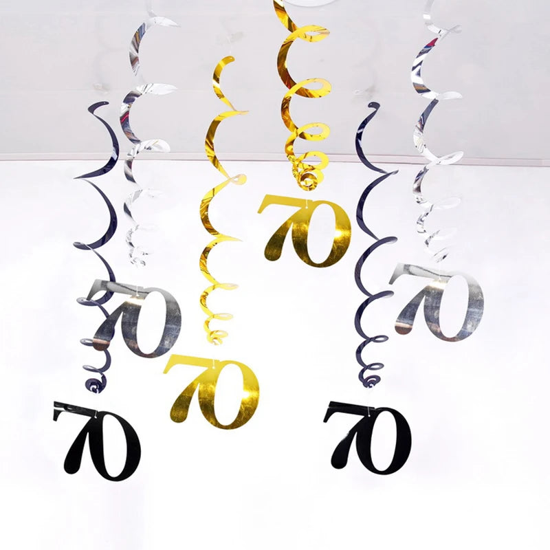 Guirlandes Anniversaire Suspendues 70 Ans Originales