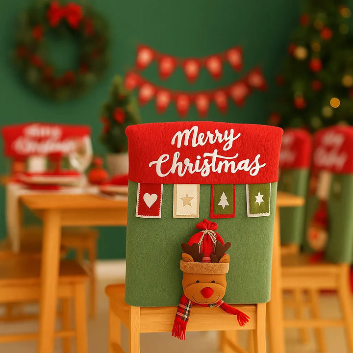 Housse de Chaise 3D Chien de Noël