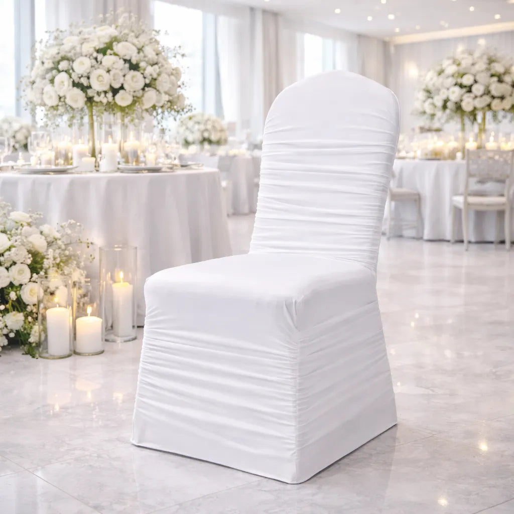 Housse de Chaise Blanc Elastique