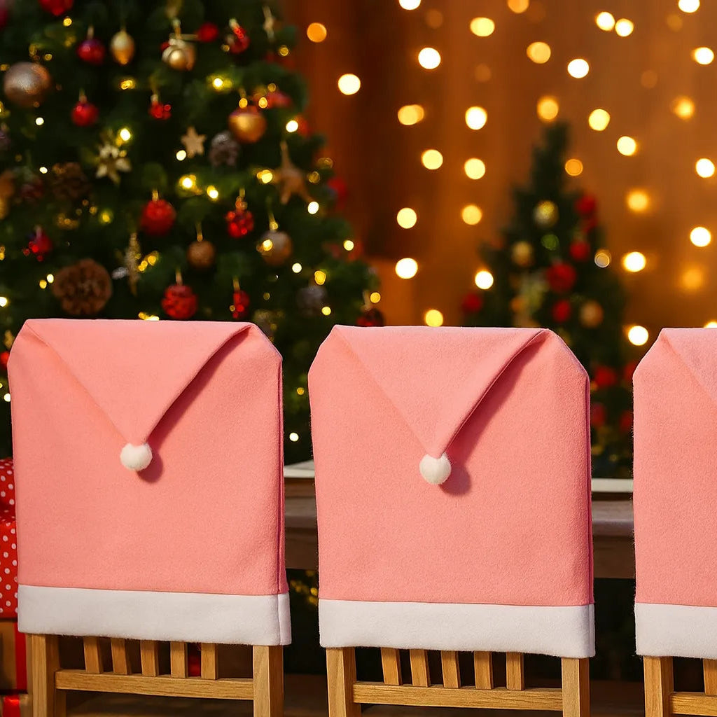 Housse de Chaise Chapeau Père Noël Design élégant