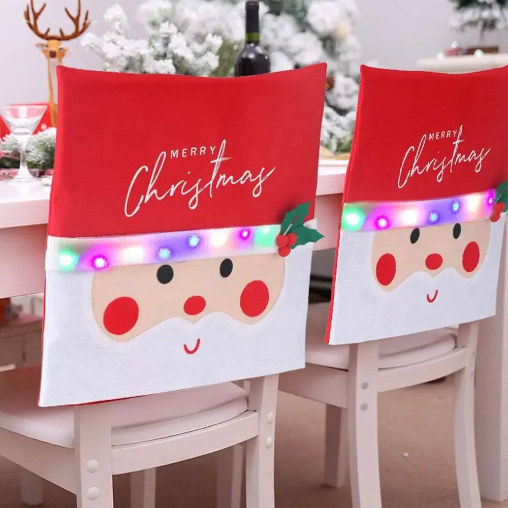 Housse de Chaise LED Noël