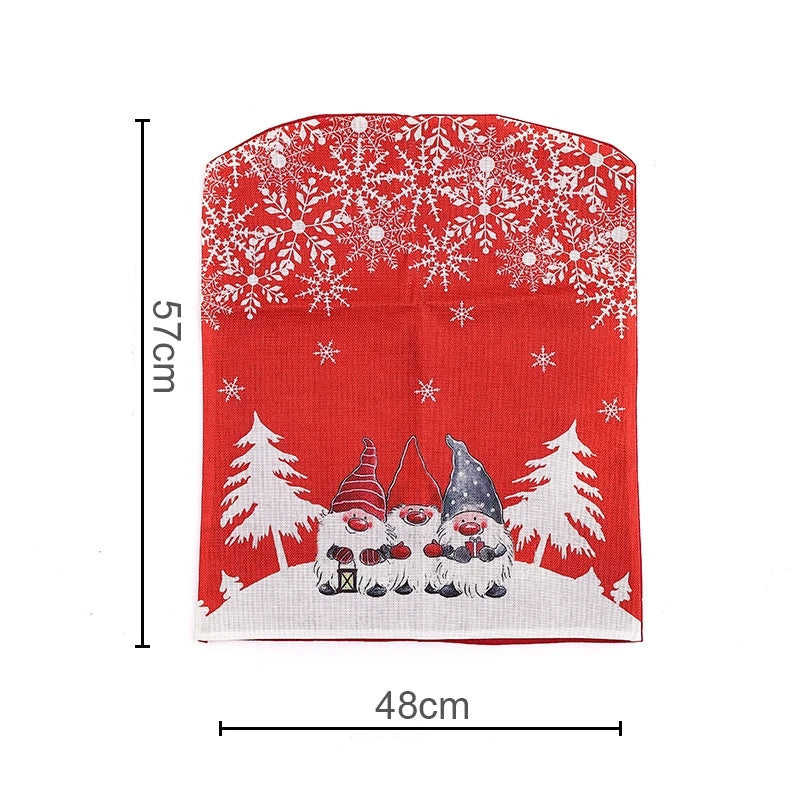 Housse de Chaise Lutins Flocons Rouge Dimension