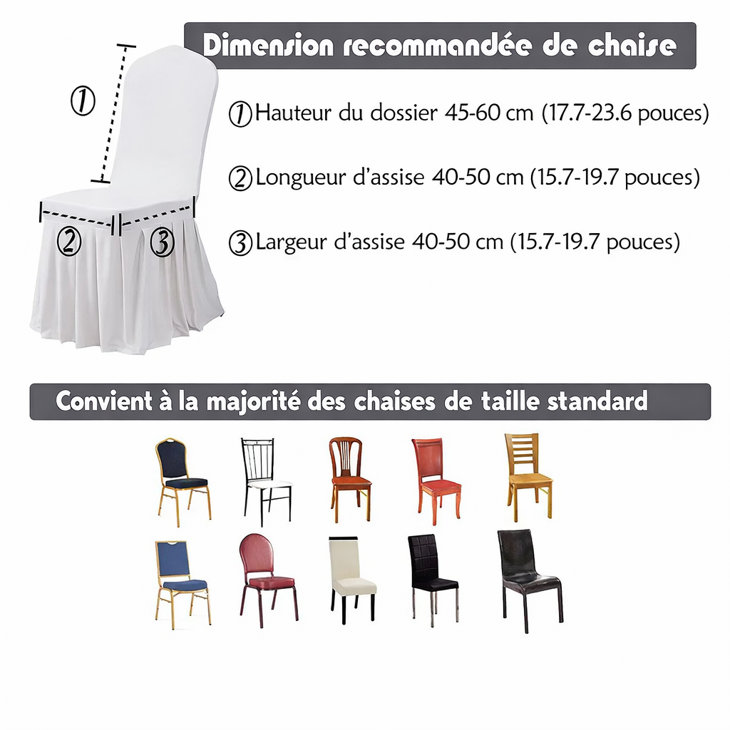 Housse de Chaise Mariage rouge caractéristique