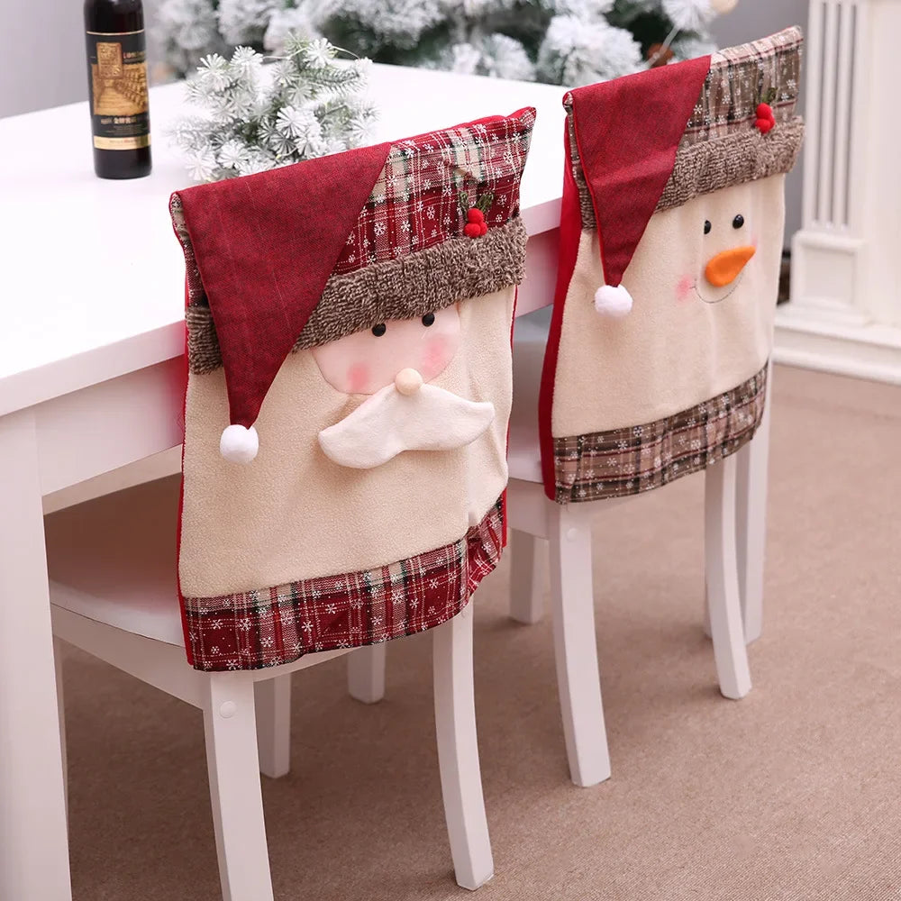 Housse de Chaise à Motif Père Noël Fantaisie