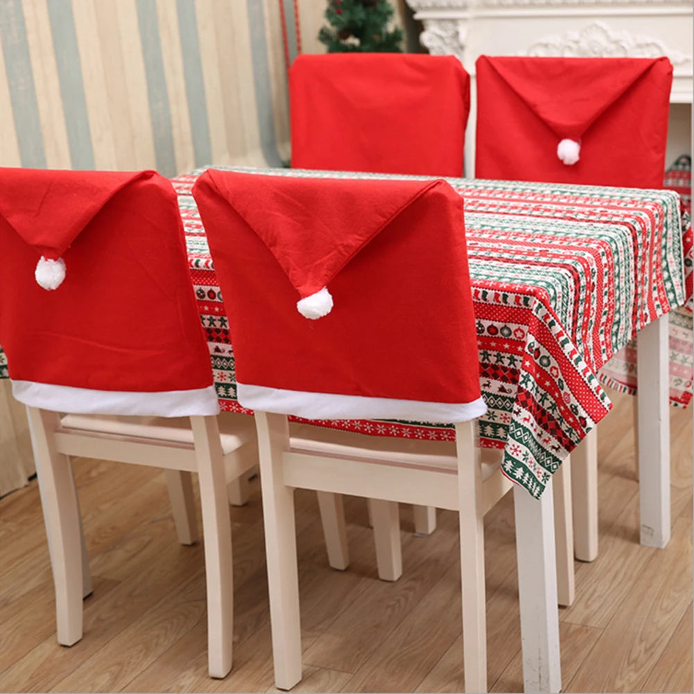 Housse de Chaise Noël Rouge Stylé