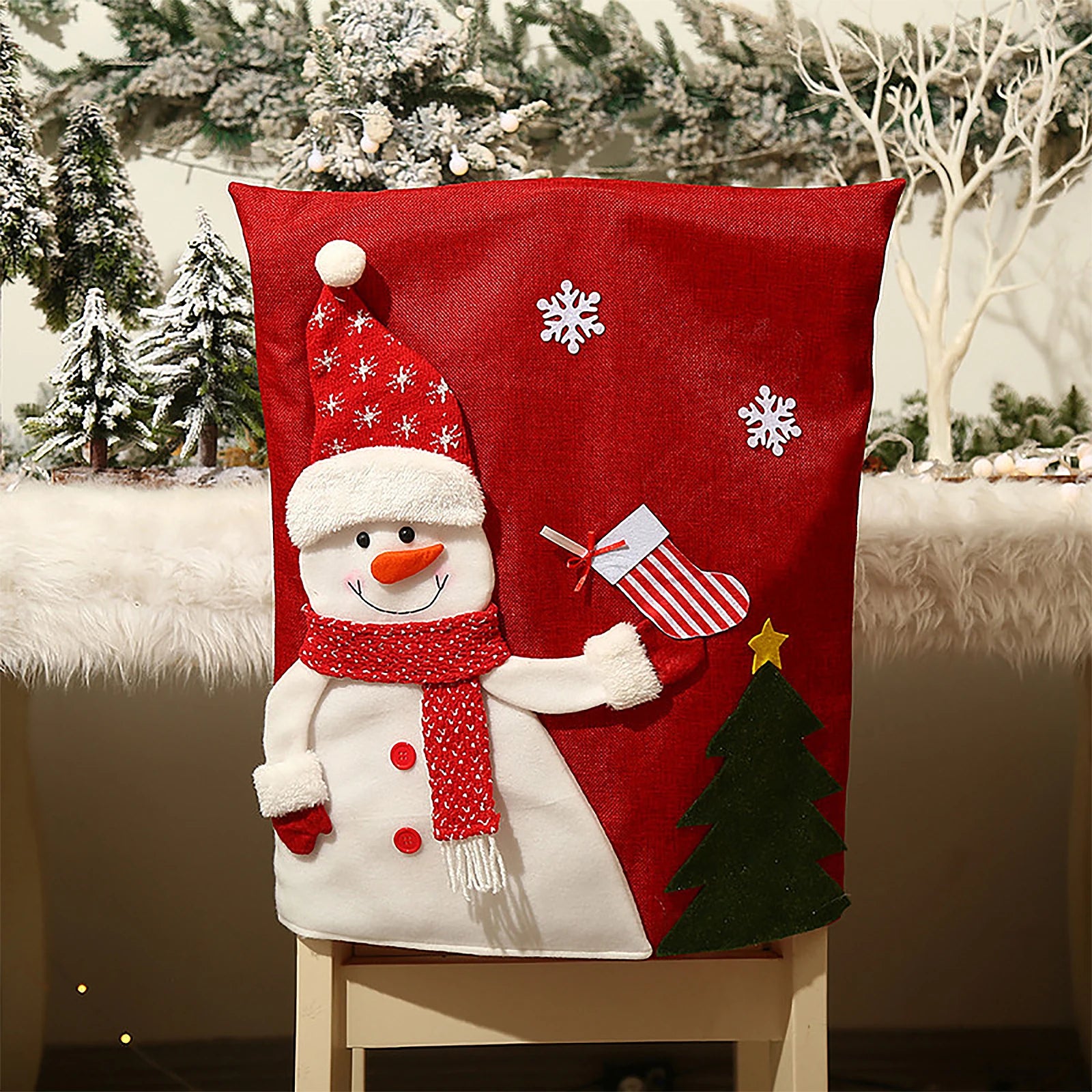 Housse de Chaise Petit Bonhomme de Neige