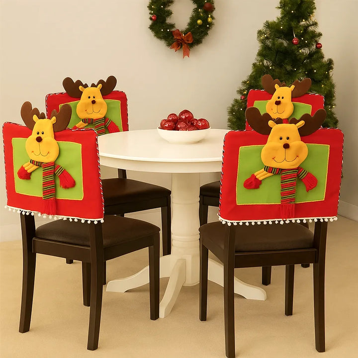 Housse de Chaise Stylée Petit Cerf Noël