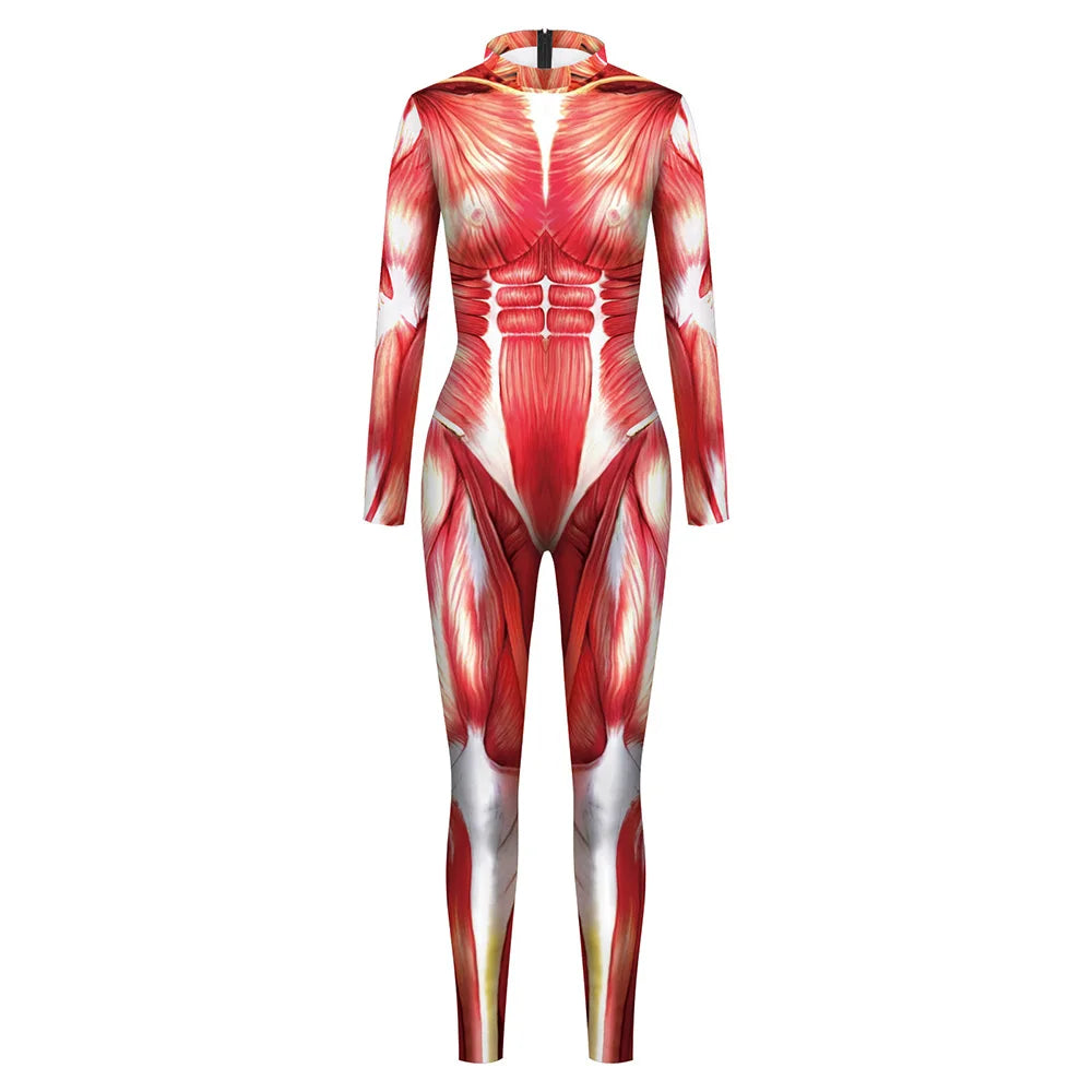 Jumpsuit Drôle Femme Muscles Léger
