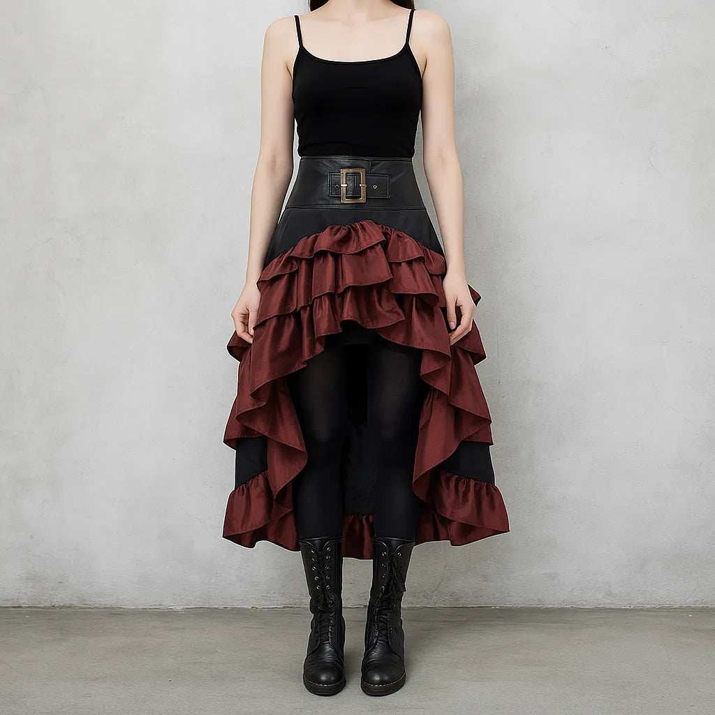 Jupe Pirate Cosplay Noir et Rouge