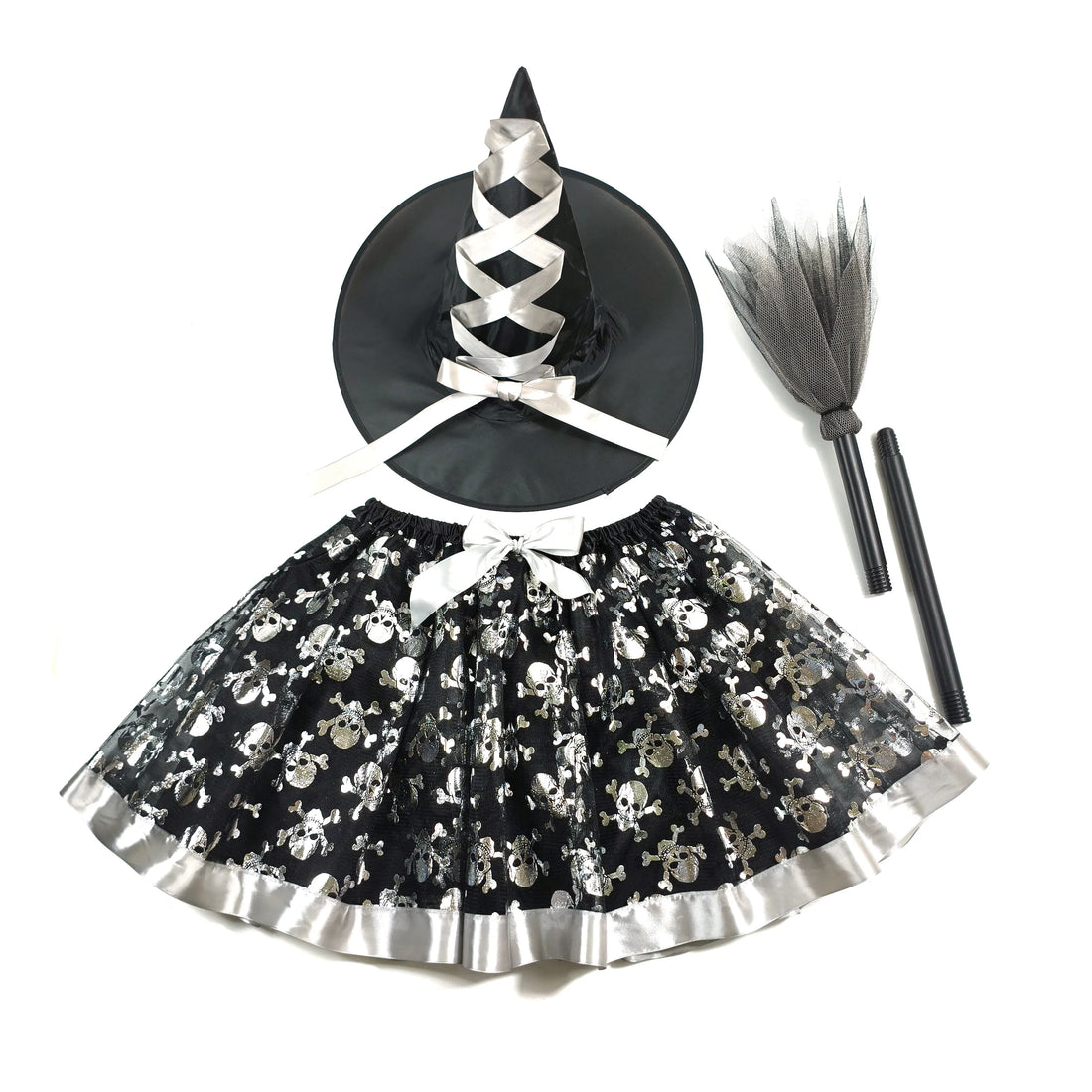 Jupe Sorcière Noire et Blanche avec Accessoires stylé