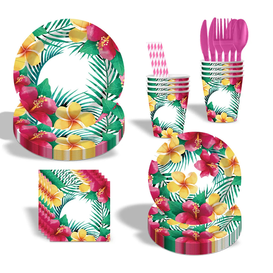 Kit Anniversaire Hibiscus Papier Résistant 