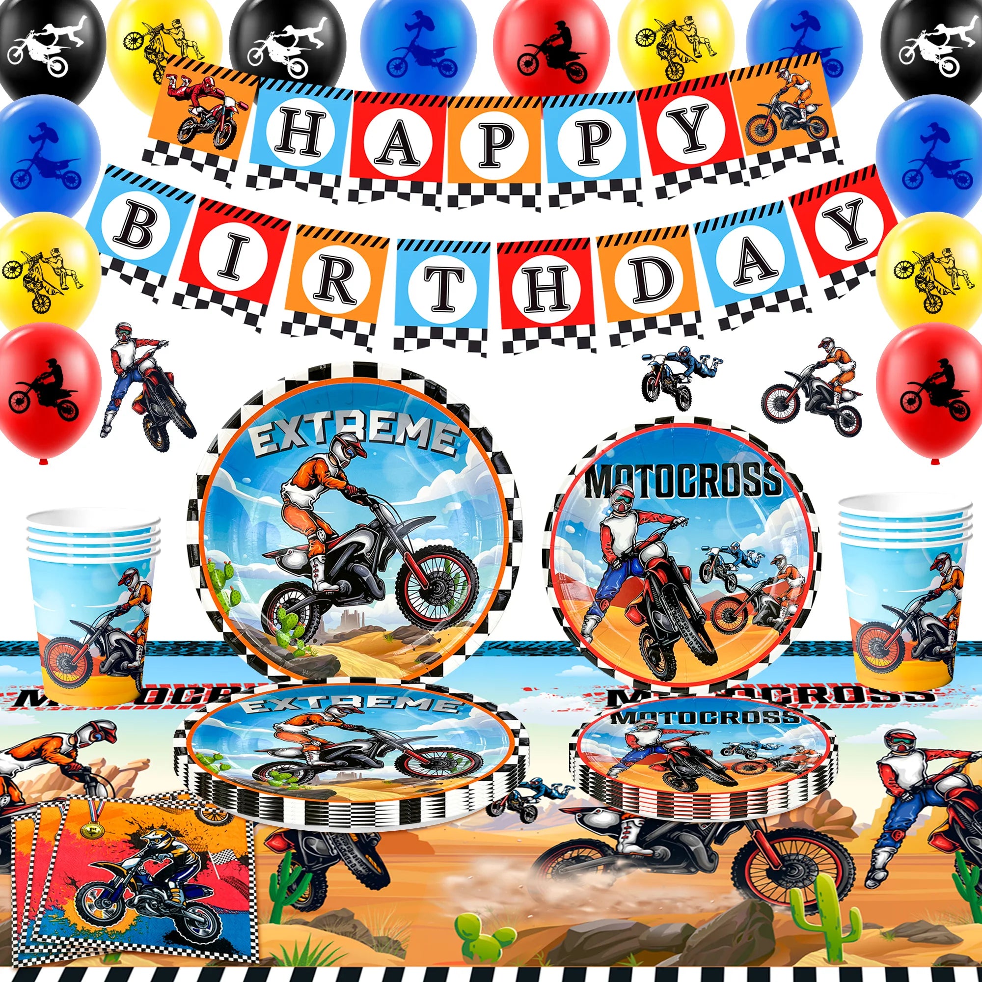 Kit Anniversaire Moto Papier 