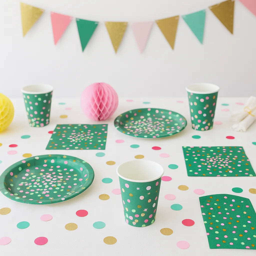 Kit Jetable Vert à Confettis