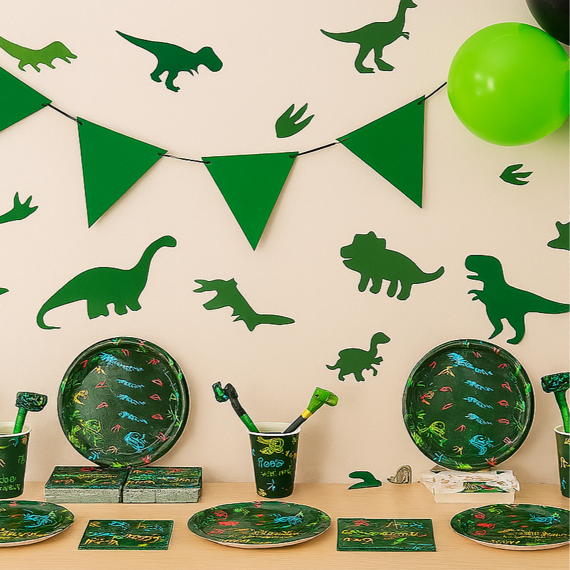 Kit Vaisselle Dinosaure Vert