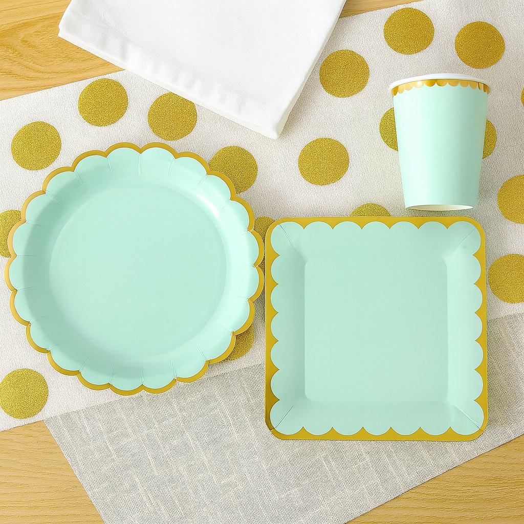 Kit Vaisselle Jetable Vert