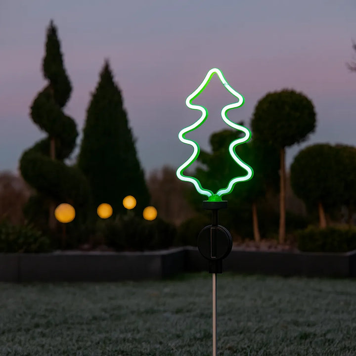 Lampe Solaire Sapin de Noël Fluorescent