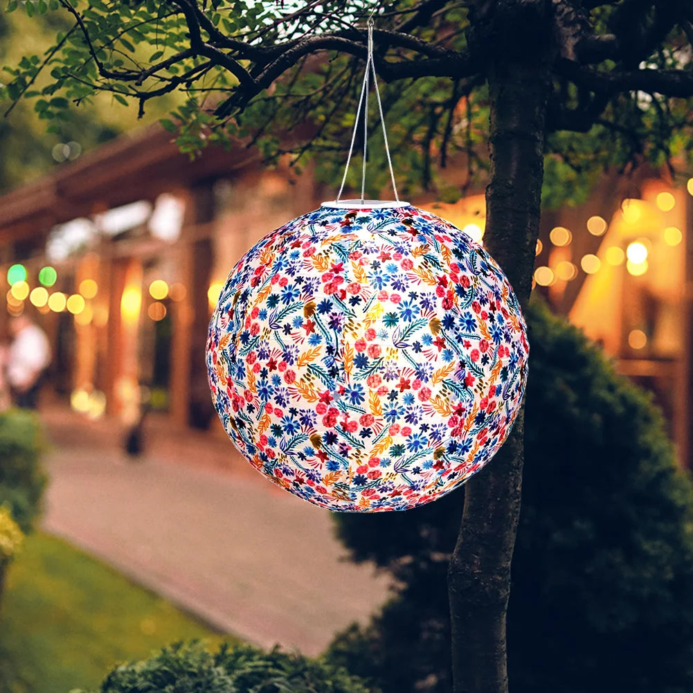 Lampion Mariage Fleuri Lumineux Raffiné
