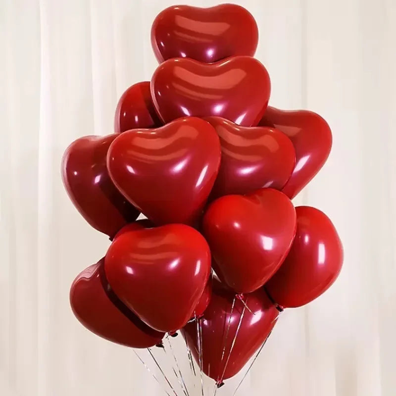Lot de Ballons Cœur en Latex