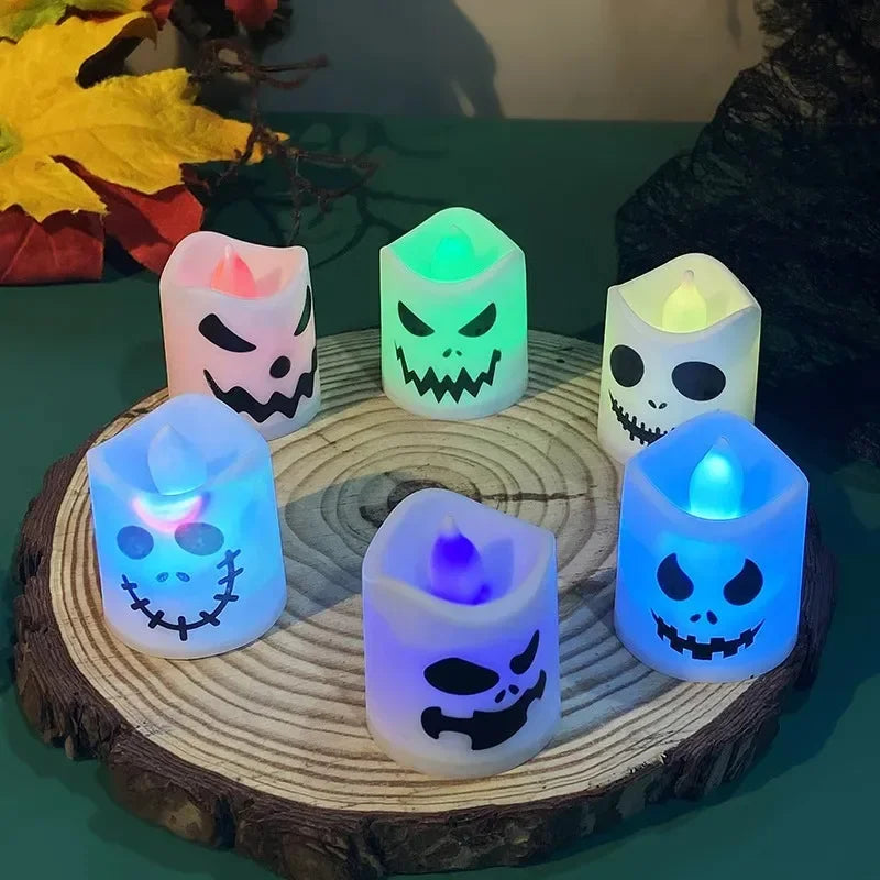Lot de Bougies LED Motif Halloween
