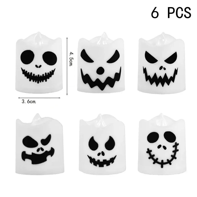 Lot de Bougies LED Motif Halloween Unique