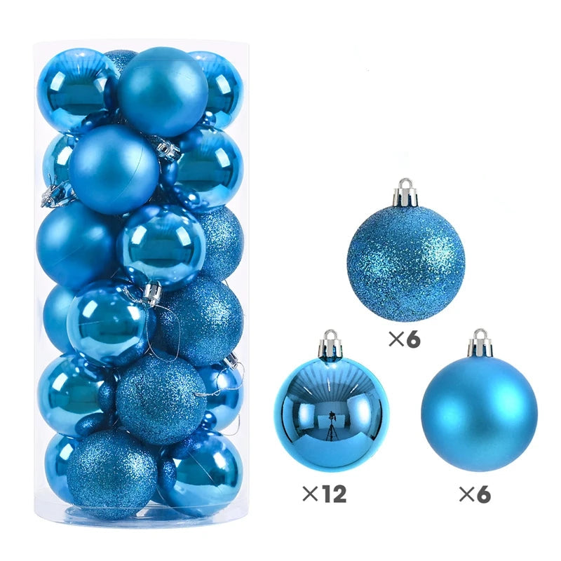 Lot de Boules de Noël Bleues