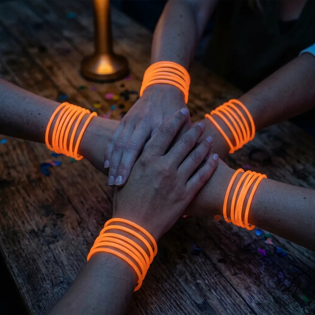 Lot de Bracelets Oranges Fluorescents Minimaliste