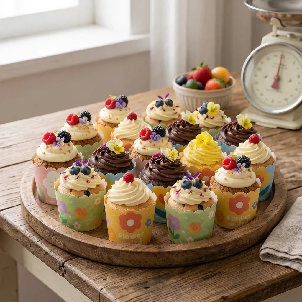 Lot de Caissettes à muffin Fleur Résistant