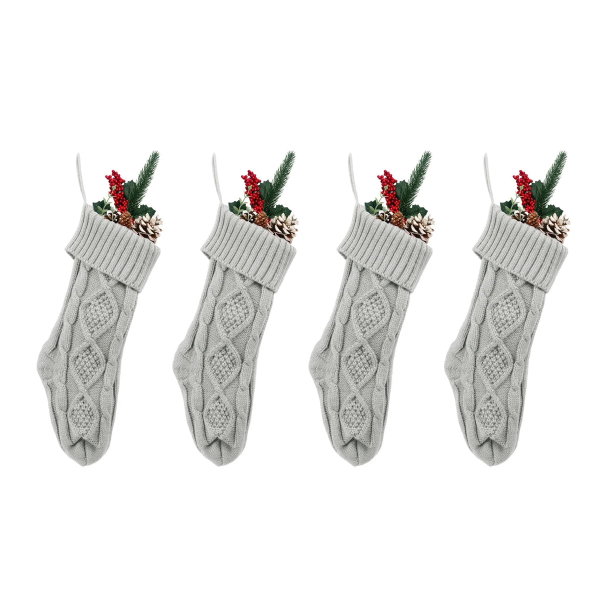 Lot de Chaussettes Noël Grises Chic