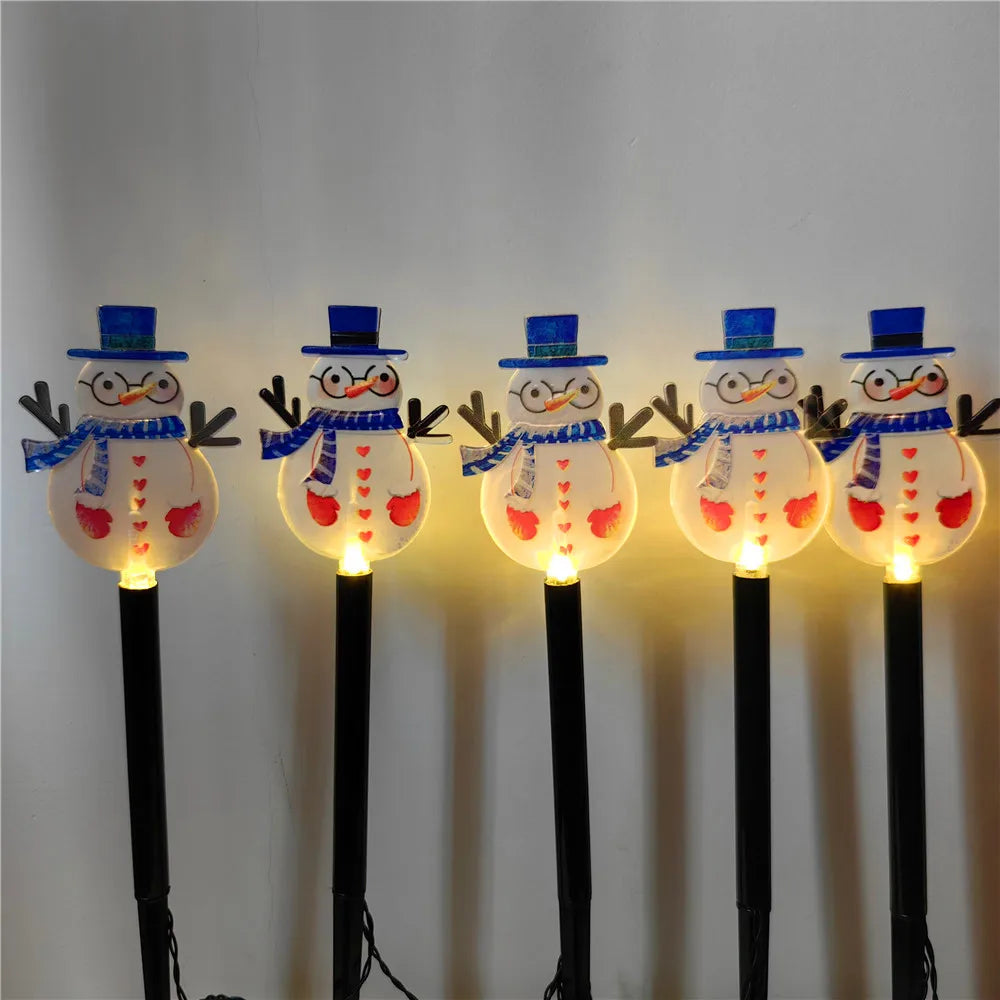 Lot de Lampes Jardin Solaire Bonhomme Festif