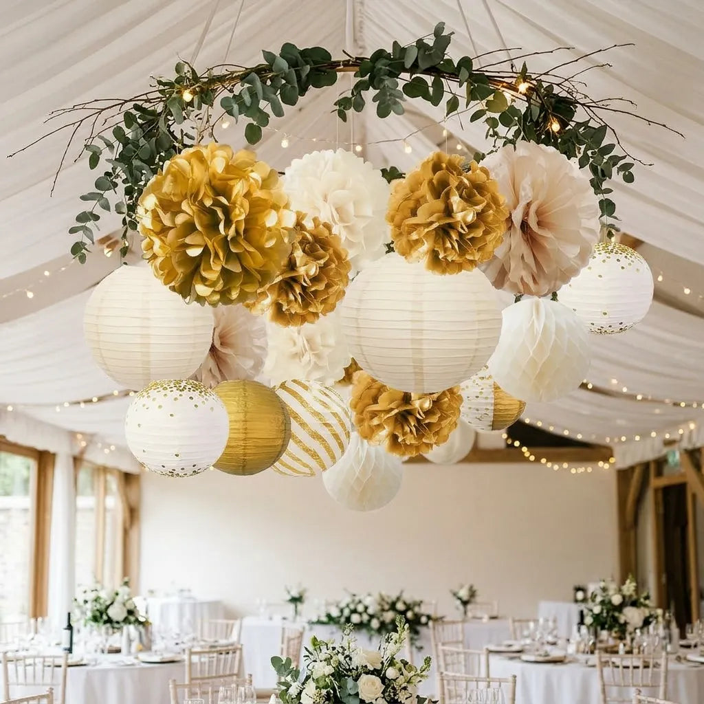 Lot de Lampions Élégants pour Mariage Minimaliste