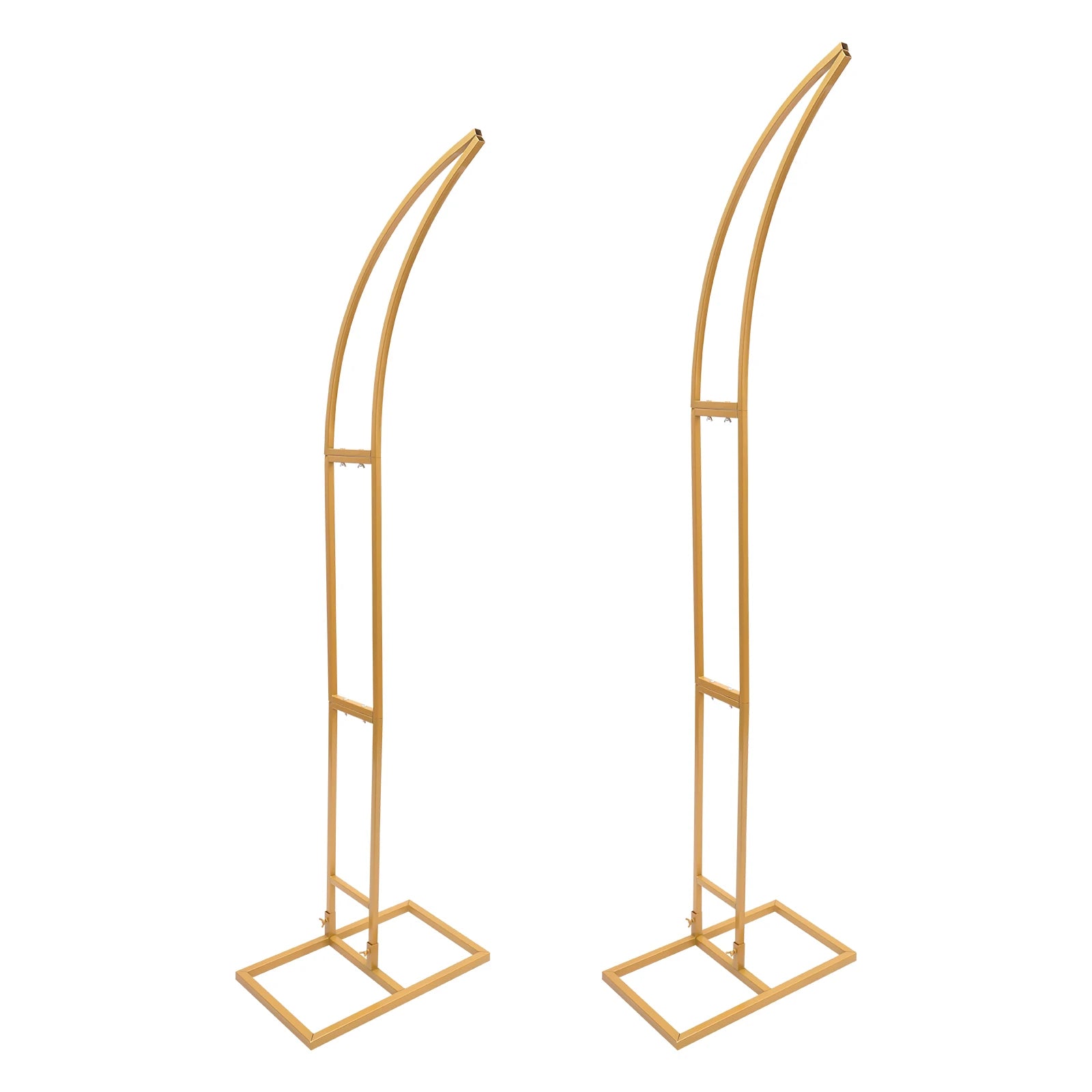 Lot de Supports Demi-arc Dorés Mariage Elégant