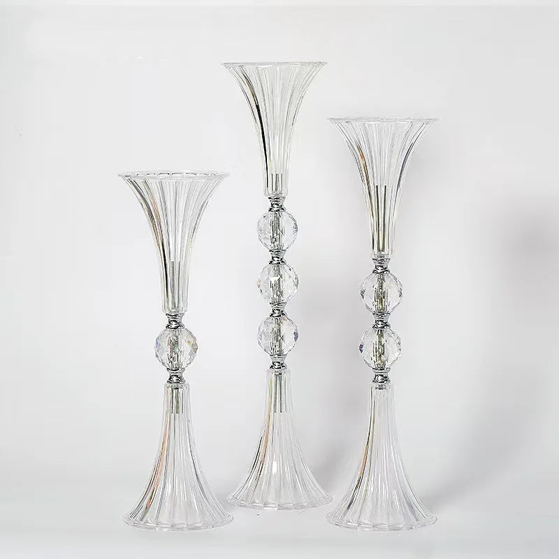 Lot de Vases Centre de Table Mariage en Acrylique Chic