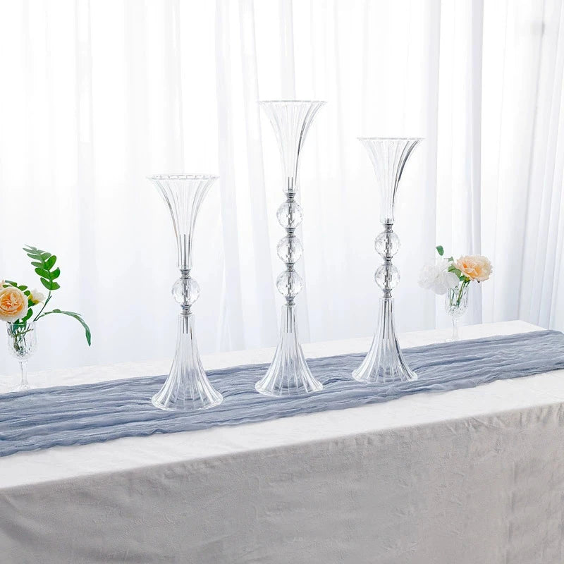 Lot de Vases Centre de Table Mariage en Acrylique Elégant
