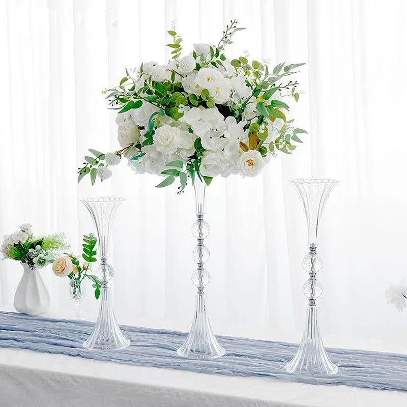 Lot de Vases Centre de Table Mariage en Acrylique Minimaliste