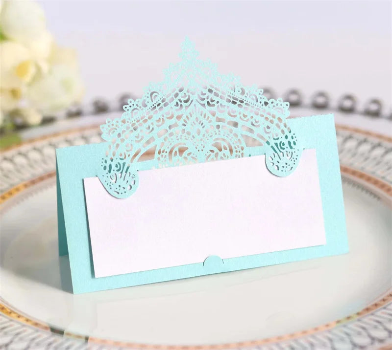 Marque Place Mariage Bleu Ciel Ajouré Chic