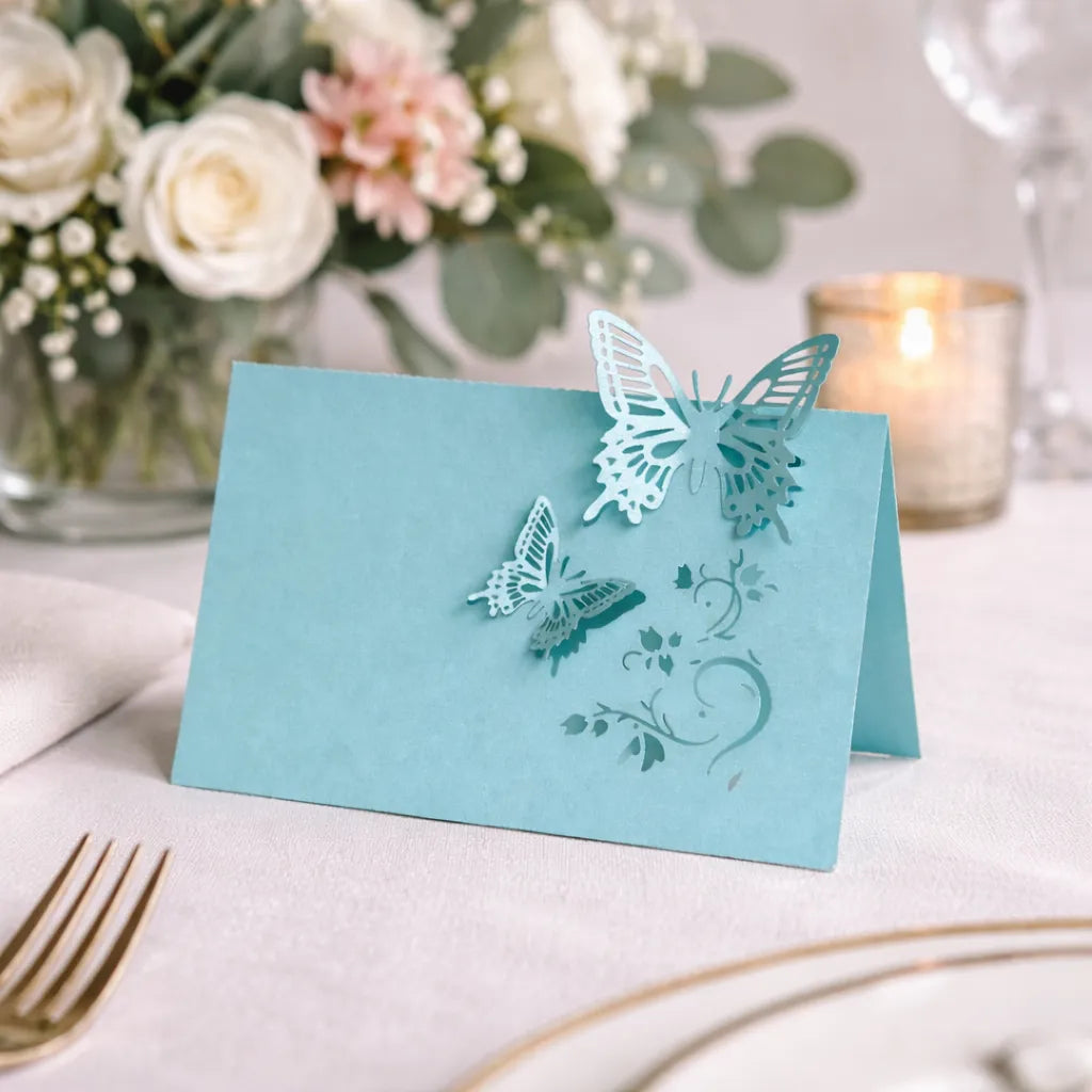 Marque Place Mariage Papillon Bleu