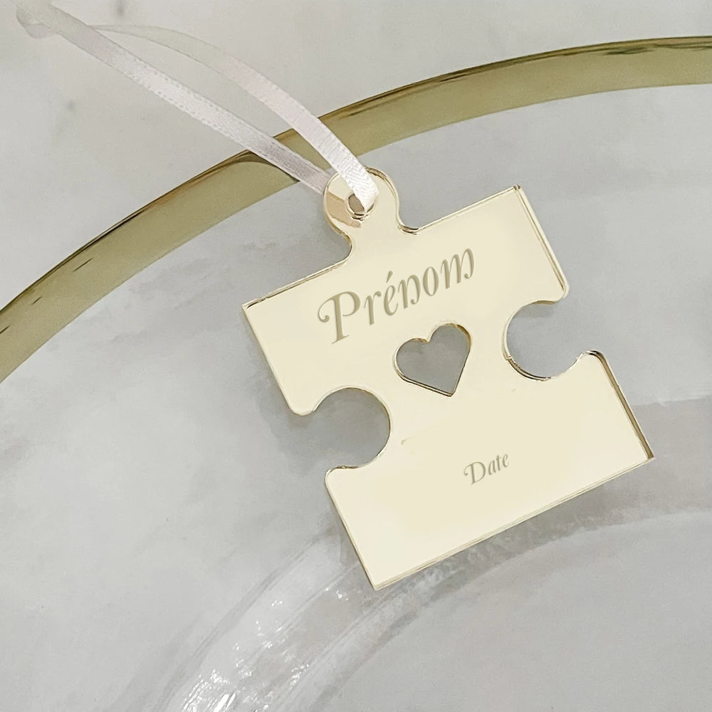 Marque Place Mariage Puzzle Doré Miroir