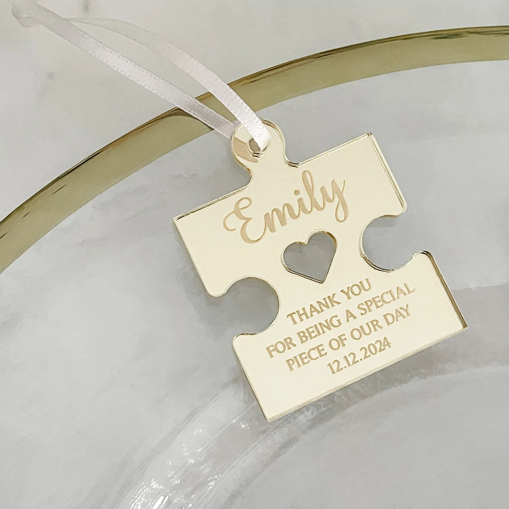 Marque Place Mariage Puzzle Doré Miroir Unique