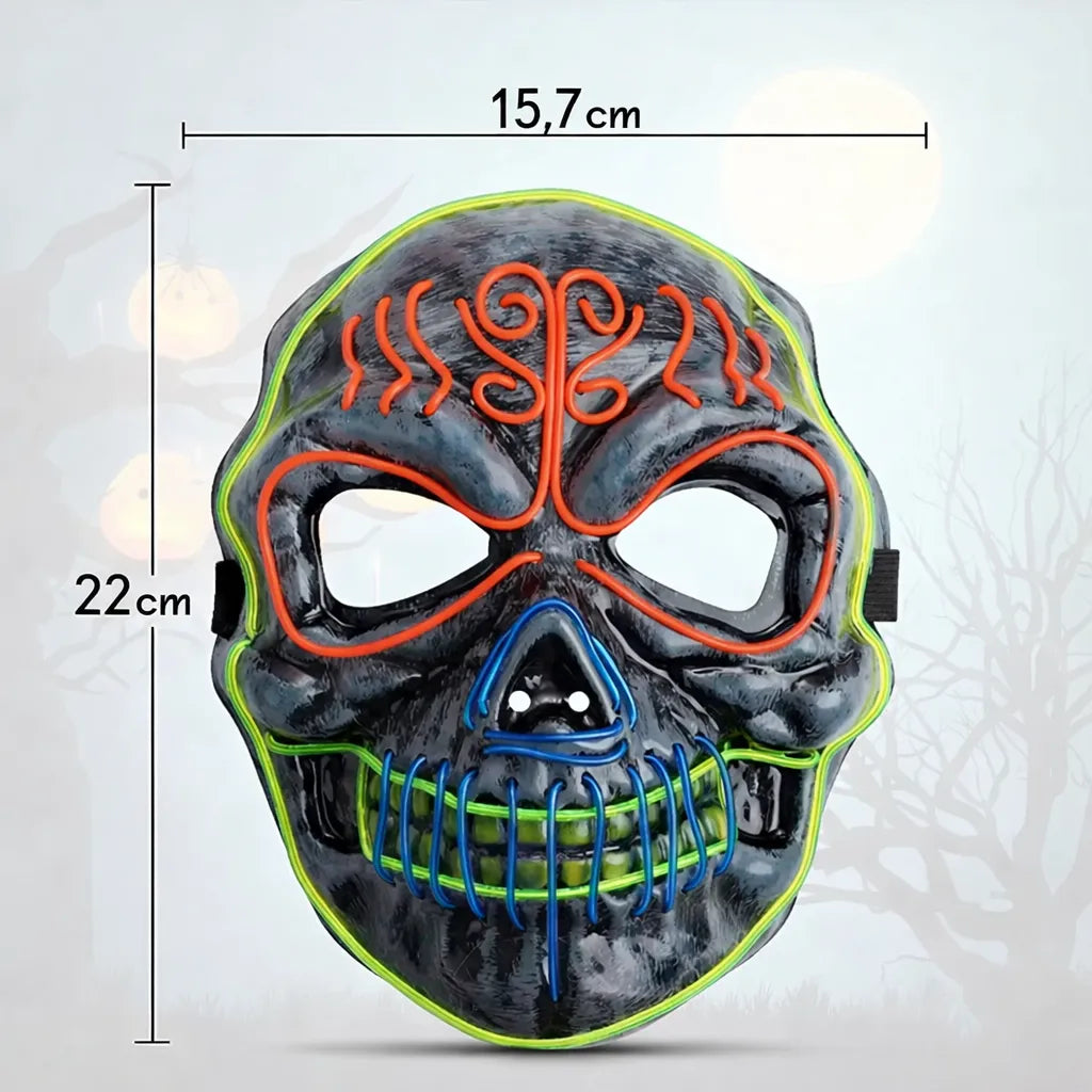 Masque Tête de Mort LED Effrayant