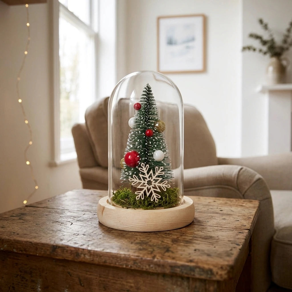 Mini Sapin Artificiel sous Cloche