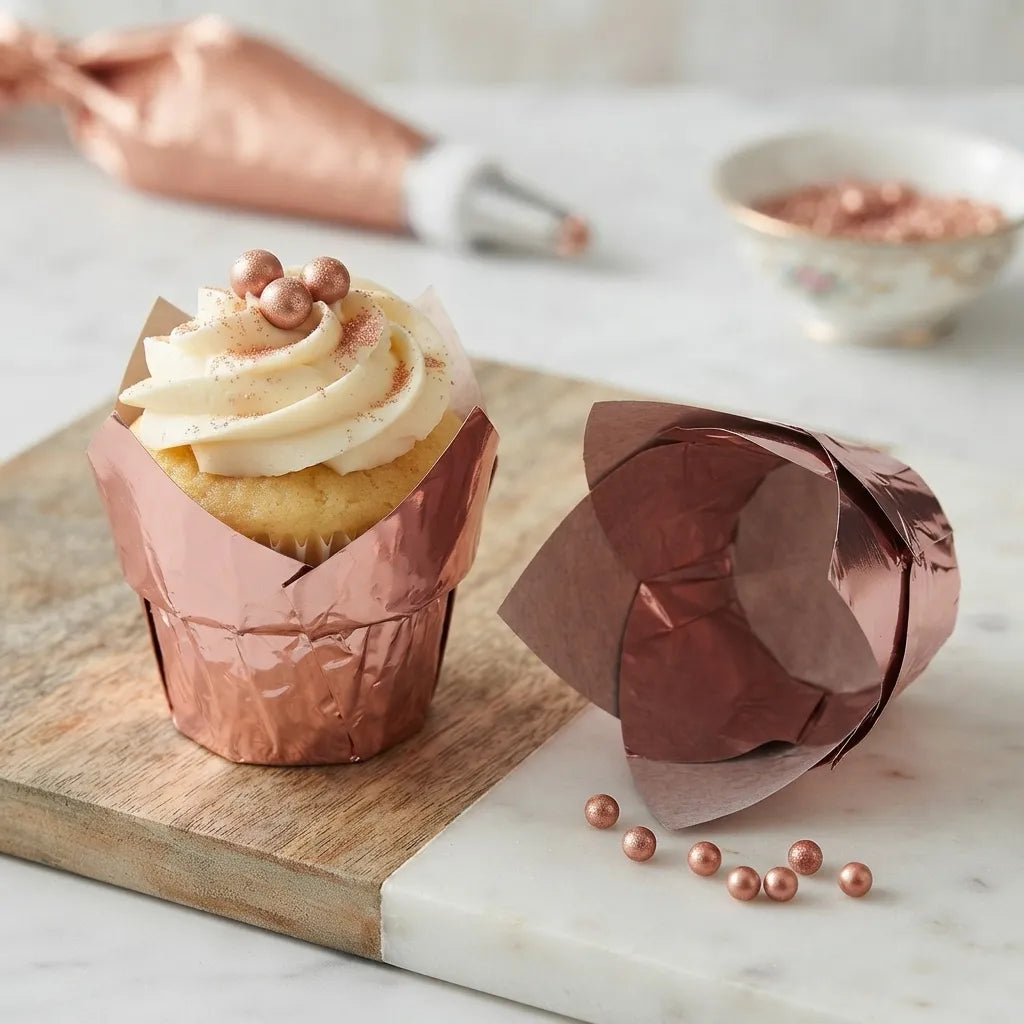 Moule à Muffin Papier Rose Gold Unique