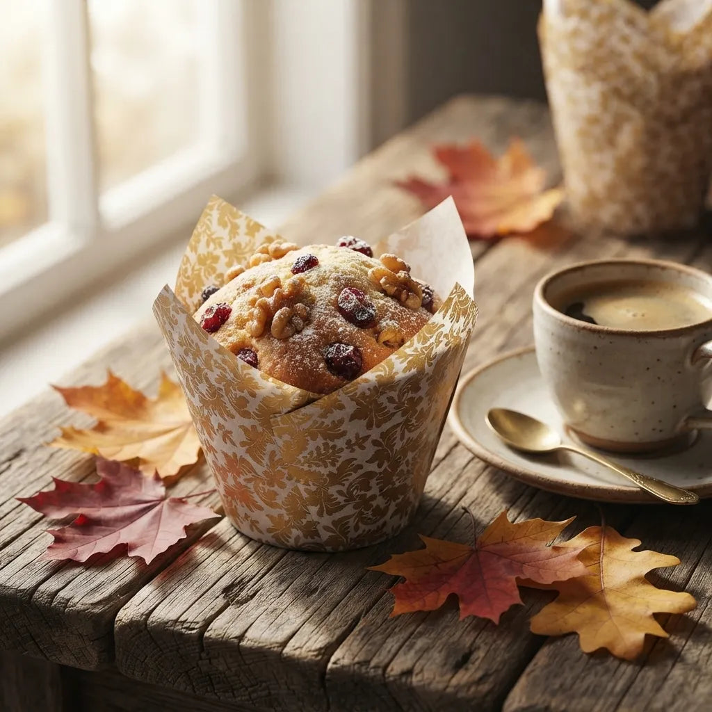 Moule en Papier Muffin Feuillage Design