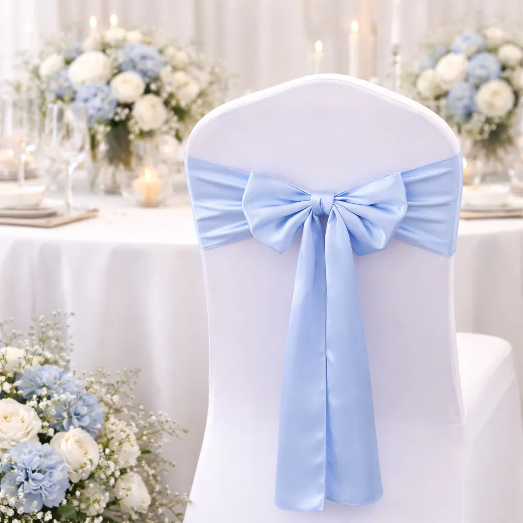 Nœud de Chaise Mariage Bleu Ciel