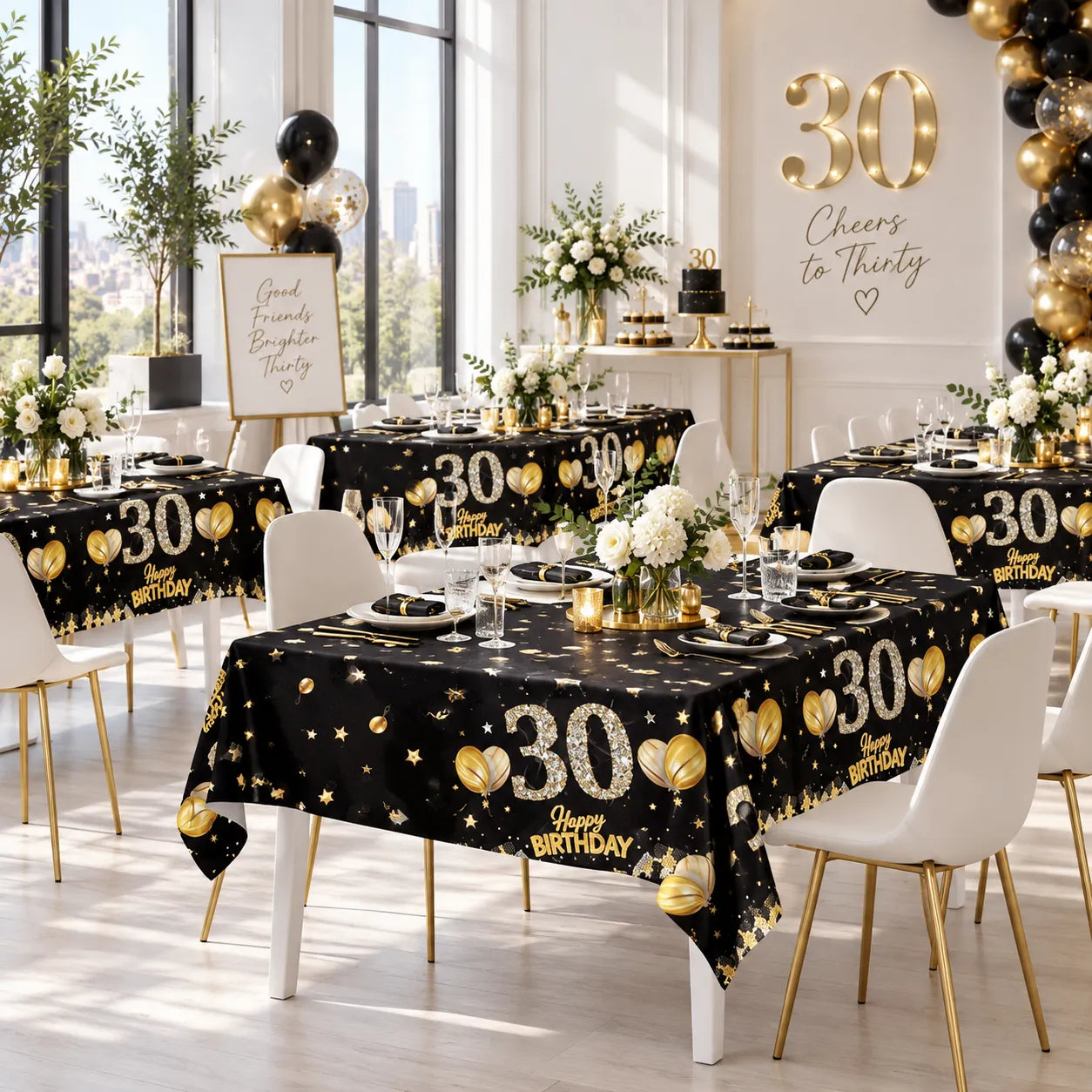 Nappe Anniversaire 30 ans Elégantes