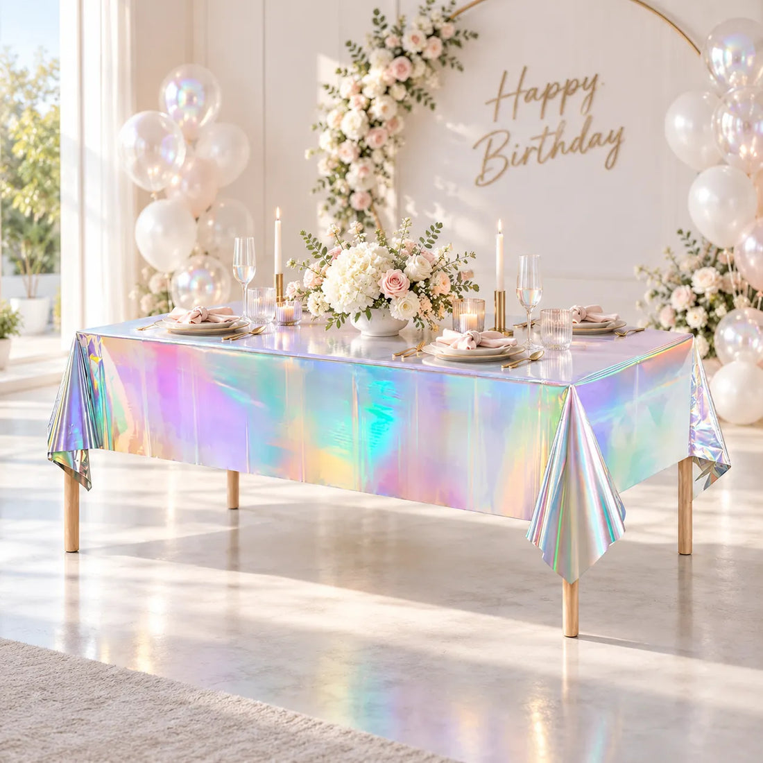 Nappe Anniversaire Irisée Brillante